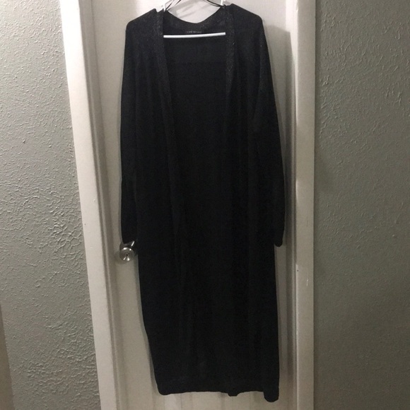 Lane Bryant Long elegant shimmery black sweater plus size 22/24 - Picture 2 of 8